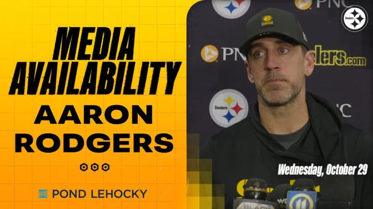 Aaron Rodgers Media Availability (Oct. 29) Pittsburgh Steelers