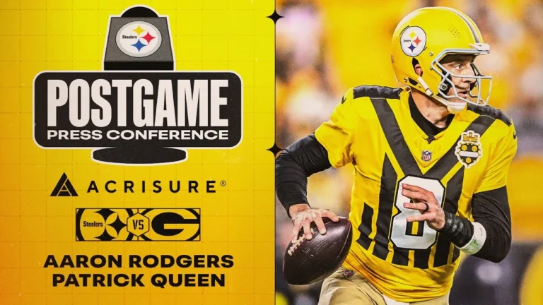 Rodgers & Queen Postgame Press Conference (Week 8 vs Green Bay Packers) Pittsburgh Steelers