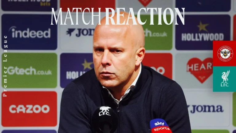Arne Slot Reacts To Brentford 3-2 Liverpool Premier League