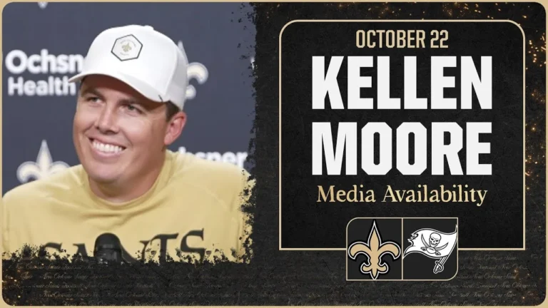 Kellen Moore on Buccaneers, injury report New Orleans Saints