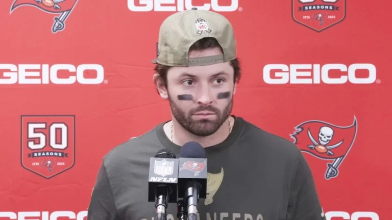 Baker Mayfield Speaks on Divisional Win vs. Saints Press Conference Tampa Bay Buccaneers