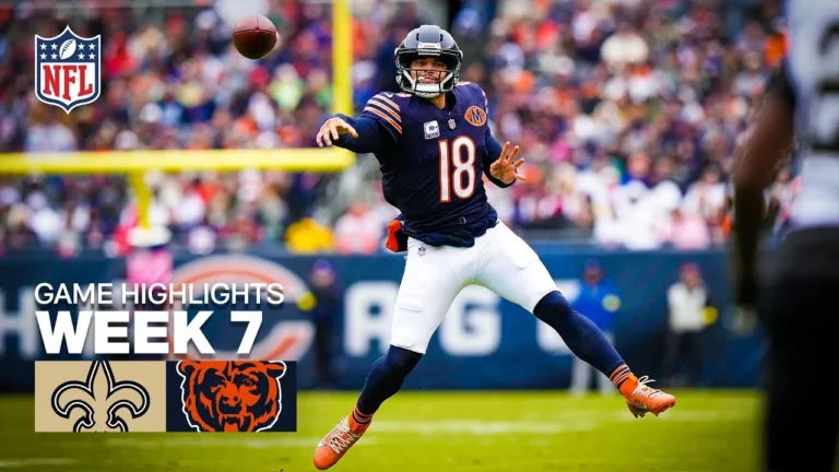 New Orleans Saints vs Chicago Bears Game Highlights 2025 NFL Season Week 7