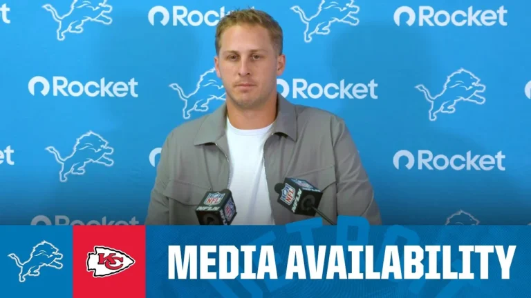 Jared Goff postgame media availability 2025 NFL Regular Season Week 6: Lions at Chiefs