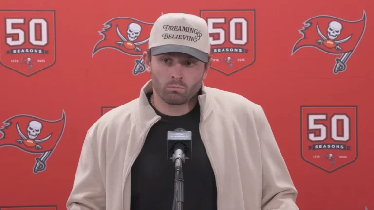 Baker Mayfield Talks Game vs. Lions, Getting Things Fixed Press Conference Tampa Bay Buccaneers