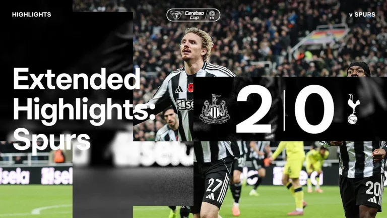INTO THE QUARTER-FINAL Newcastle United 2 Tottenham Hotspur 0 EXTENDED Carabao Cup Highlights