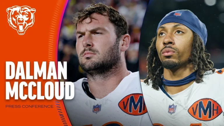 Drew Dalman, Nick McCloud discuss performance vs. Ravens Chicago Bears