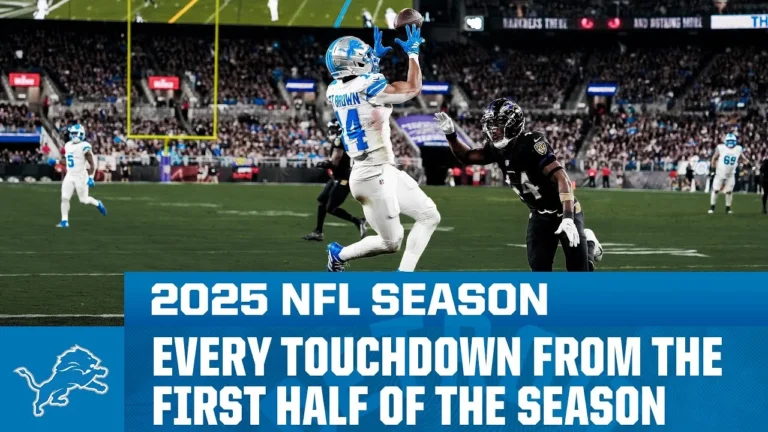 Every touchdown from the first half of the 2025 NFL Season Detroit Lions Highlights