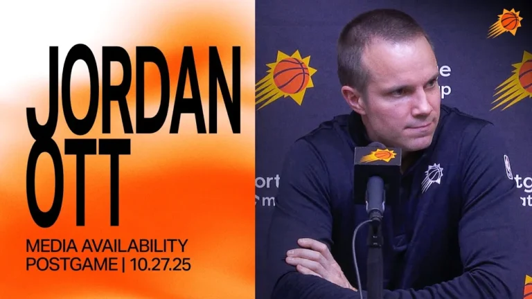 Jordan Ott Postgame Media Availability Phoenix Suns 10-27-25
