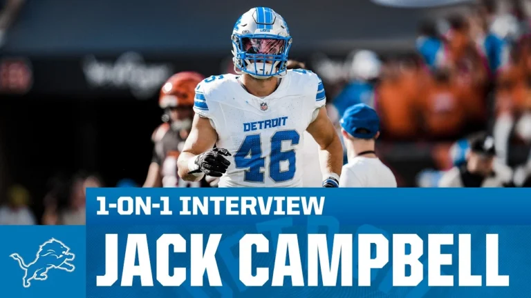 Detroit Lions Linebacker Jack Campbell 1-on-1 with Dannie Rogers