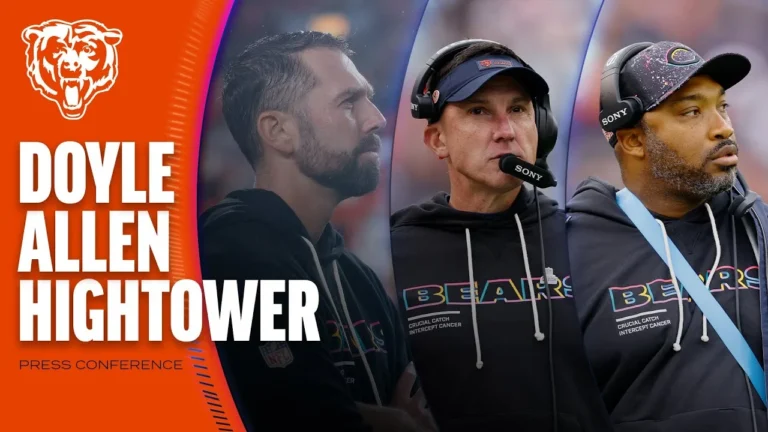 Declan Doyle, Dennis Allen, Richard Hightower look ahead to Week 8 vs. Ravens Chicago Bears