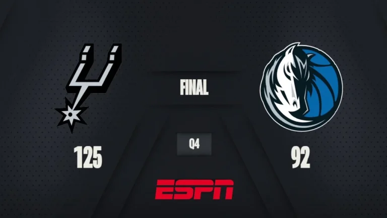 San Antonio Spurs vs. Dallas Mavericks Live Scoreboard American Express NBA Tip-Off