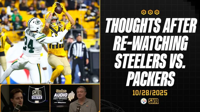 Thoughts after Re-Watching Steelers vs. Packers SNR Drive (Oct. 28) Pittsburgh Steelers