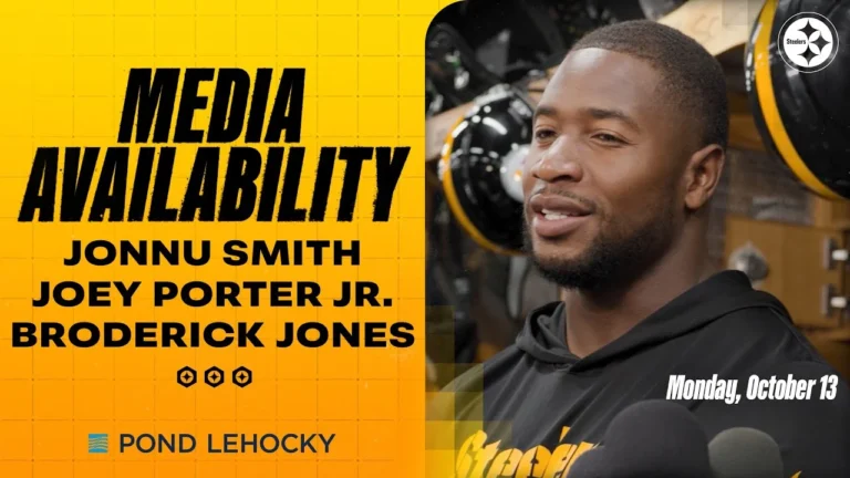 Jonnu Smith, Joey Porter Jr., Broderick Jones Media Availability (Oct. 13) Pittsburgh Steelers