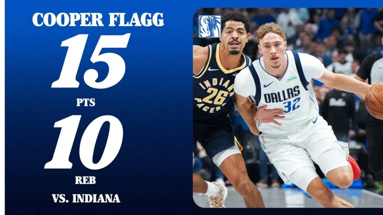 Cooper Flagg (15 PTS 10 REB) vs. Indiana October 29, 2025