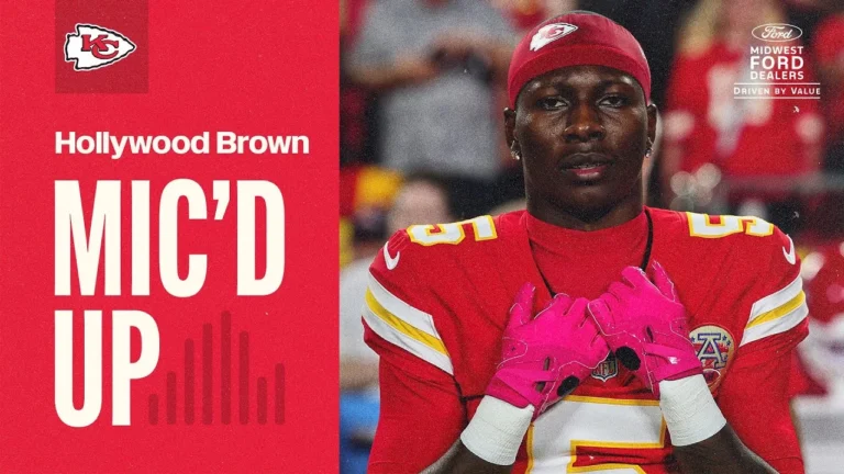 Hollywood Brown was MIC’D UP and HYPE for SNF Win vs Detroit Lions Kansas City Chiefs
