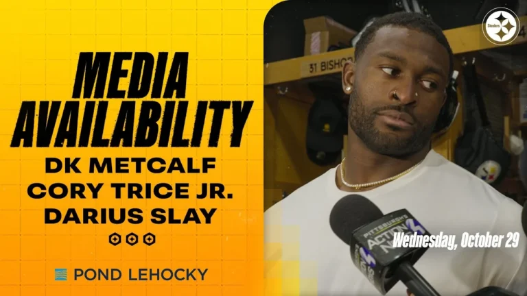 DK Metcalf, Cory Trice Jr., Darius Slay Media Availability (Oct. 29) Pittsburgh Steelers