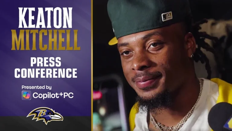 Keaton Mitchell on His Explosive Runs vs. Bears Baltimore Ravens