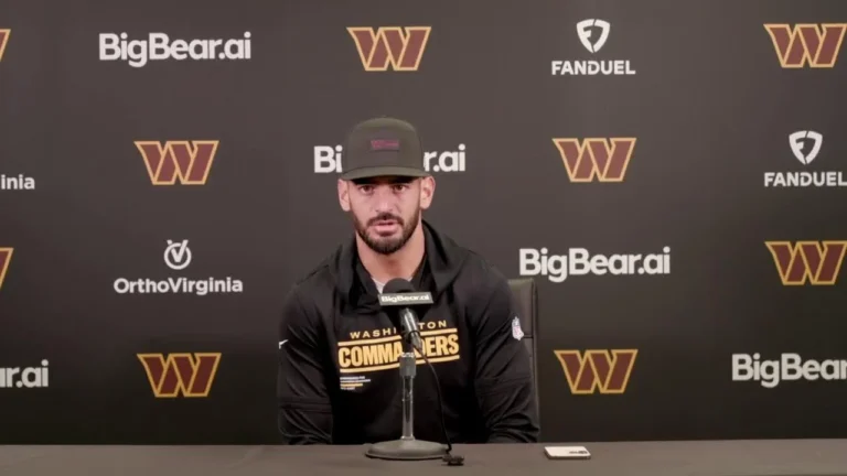 LIVE: QB Marcus Mariota Speaks to the Media After Practice Washington Commanders