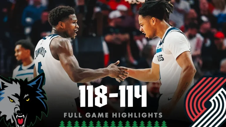 Minnesota Timberwolves Highlights Vs The Portland Trail Blazers 118-114 10.23.25