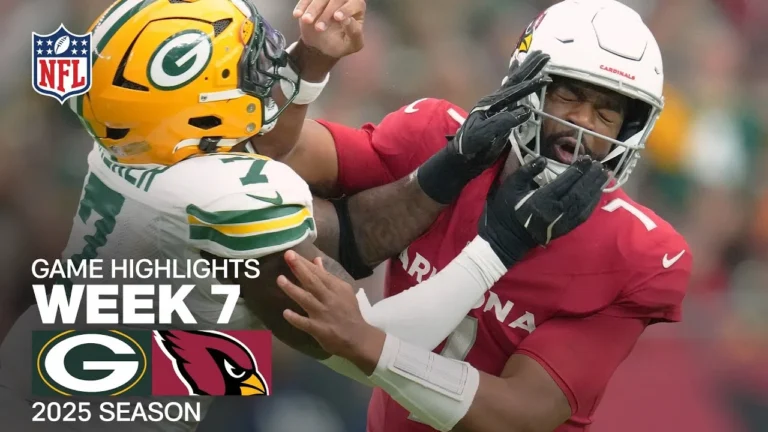 Green Bay Packers vs. Arizona Cardinals Game Highlights NFL 2025 Season Week 7