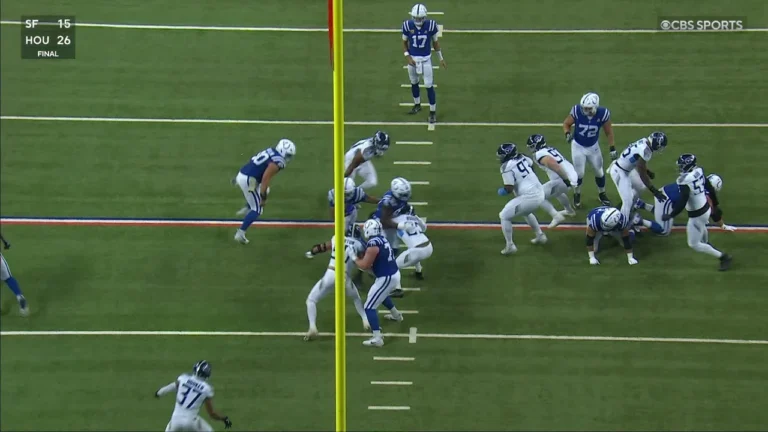 Jonathan Taylor bob and weaves through defenders to get to the endzone
