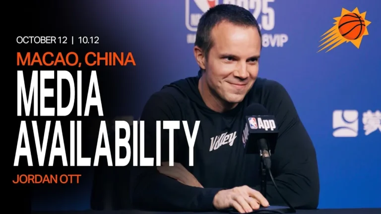 Head Coach Jordan Ott Postgame Media Availability from Macao, China Phoenix Suns 10-12-25