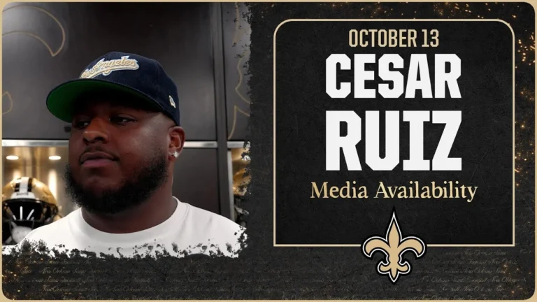 Cesar Ruiz on red zone offense, return from injury New Orleans Saints