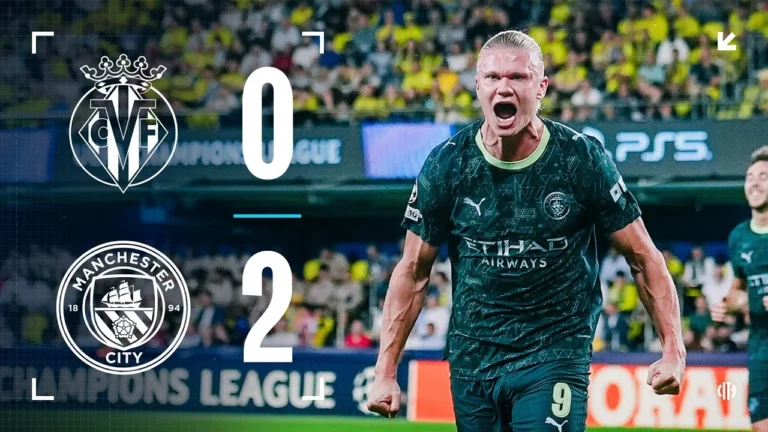 Villarreal 0-2 Man City Champions League Highlights Haaland & Bernardo Goals