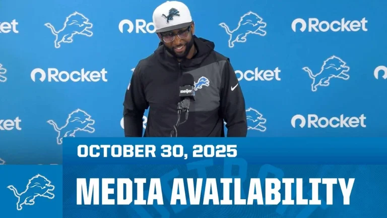 Detroit Lions coordinators meet with the media October 30, 2025