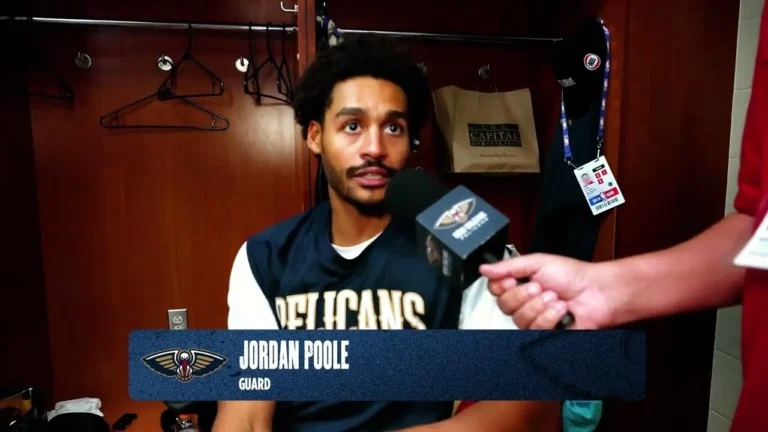 Jordan Poole Pelicans-Magic Postgame 2025 NBA Preseason