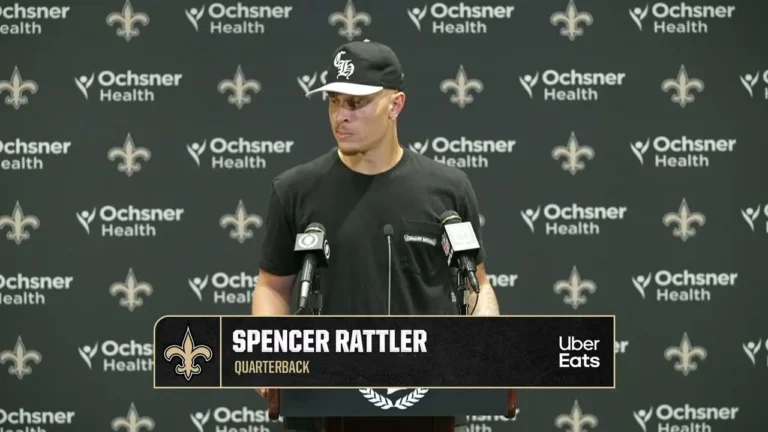 Spencer Rattler Saints-Patriots Postgame 2025 NFL Week 6