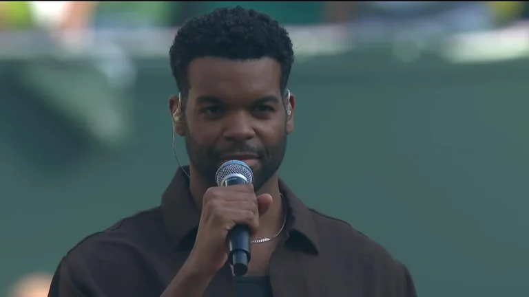 Jay Perry Sings God Bless the King at the NFL London Game