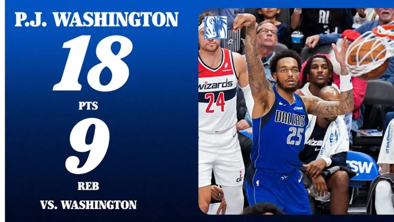 P.J. Washington (18 PTS 9 REB) vs. Washington Wizards October 24, 2025