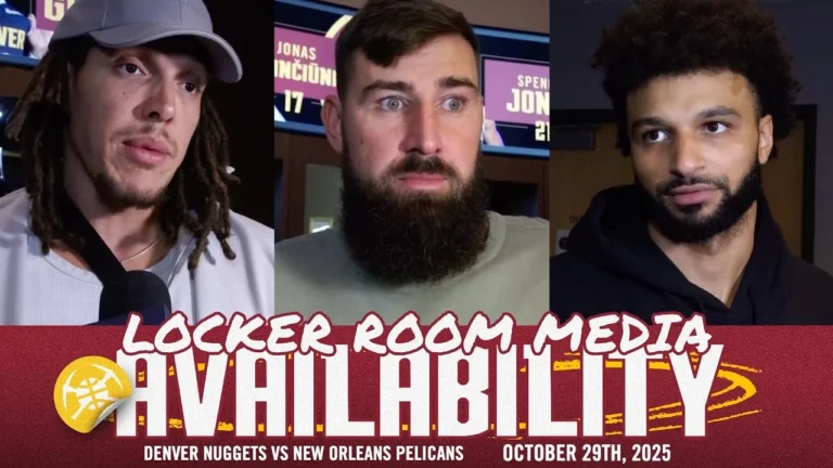 Denver Nuggets Locker Room Postgame Media vs. NOP
