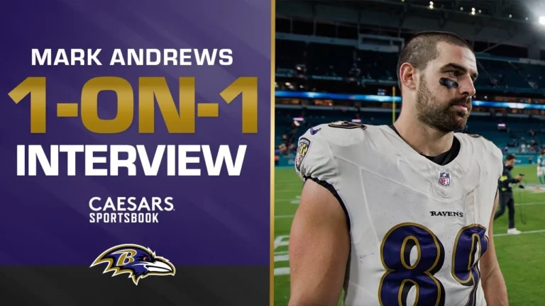 1-on-1: Mark Andrews Reacts to Two-Touchdown Game in Big Win Baltimore Ravens
