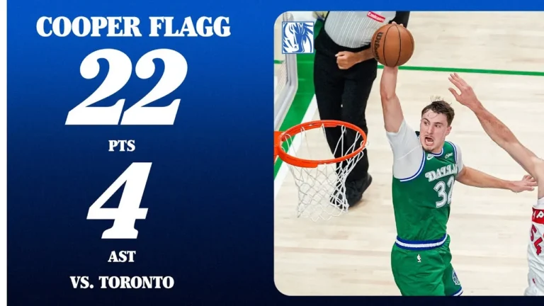 Cooper Flagg (22 PTS 4 REB 4 AST) vs. Toronto Raptors October 26, 2025