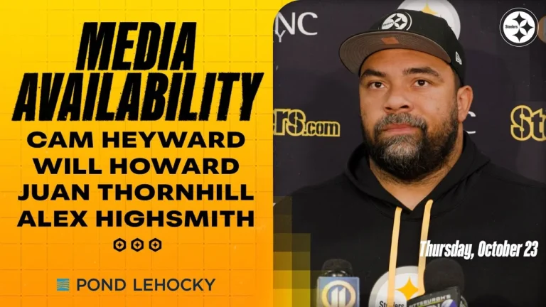 Cam Heyward, Will Howard, Juan Thornhill, Alex Highsmith Media Avails (Oct 23) Pittsburgh Steelers