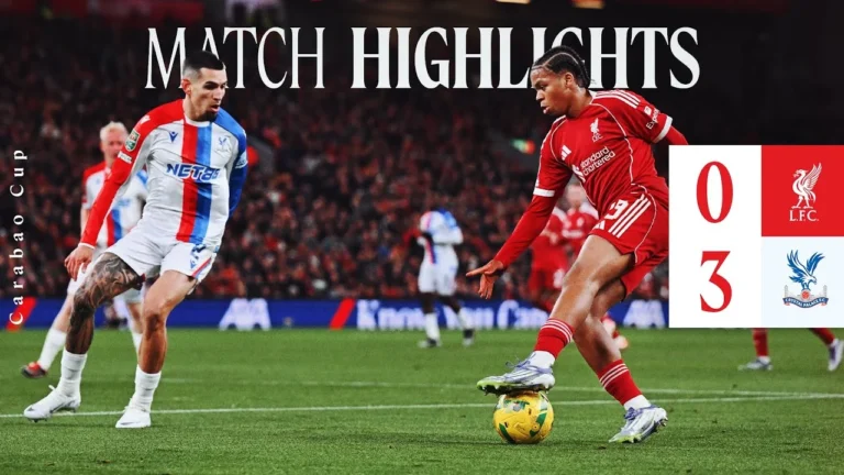 Highlights: Liverpool 0-3 Crystal Palace Reds Exit Carabao Cup
