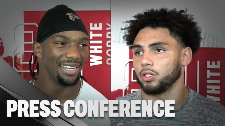Bijan Robinson & Drake London on the upcoming Sunday night matchup vs the 49ers Atlanta Falcons