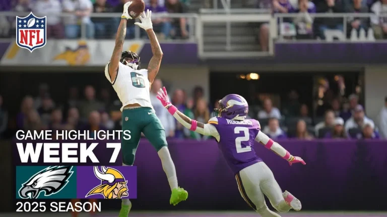 Philadelphia Eagles vs. Minnesota Vikings Game Highlights NFL 2025 Season Week 7