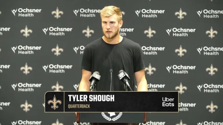 Tyler Shough interview Saints-Buccaneers Postgame 2025 NFL Week 8