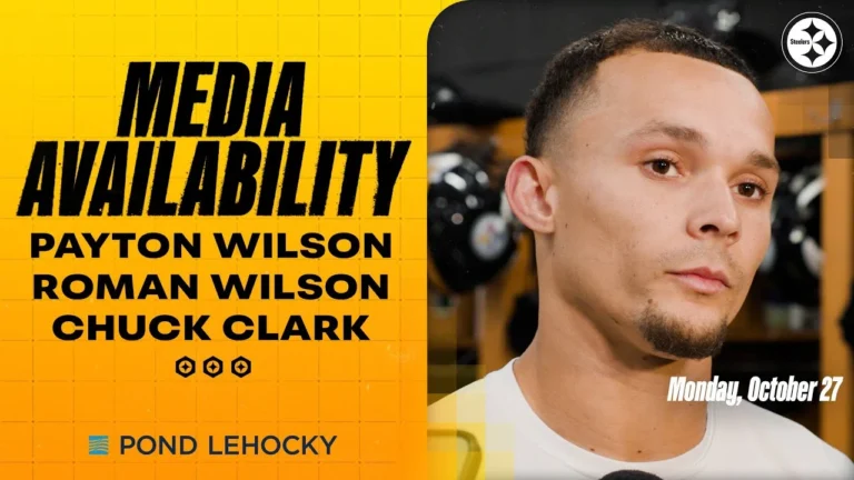 Payton Wilson, Roman Wilson, Chuck Clark Media Availability (Oct. 27) Pittsburgh Steelers