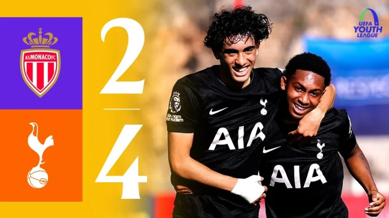 AS Monaco U19 2-4 Tottenham Hotspur U19 UEFA Youth League Highlights