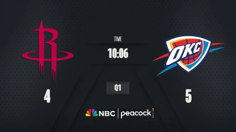 Houston Rockets vs. Oklahoma City Thunder Live Scoreboard American Express NBA Tip-Off