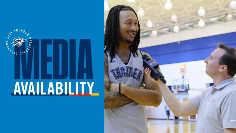 Shootaround Media One on One with Jaylin Williams October 21, 2025 OKC Thunder