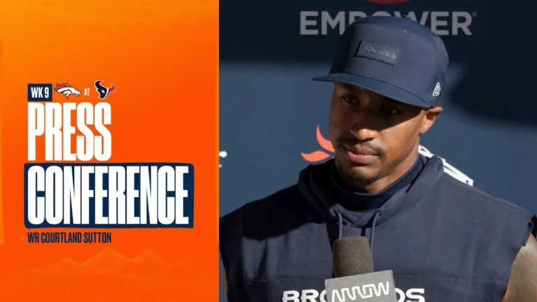WR Courtland Sutton on playing Texans: ‘Another opportunity for us to go out and perfect our craft