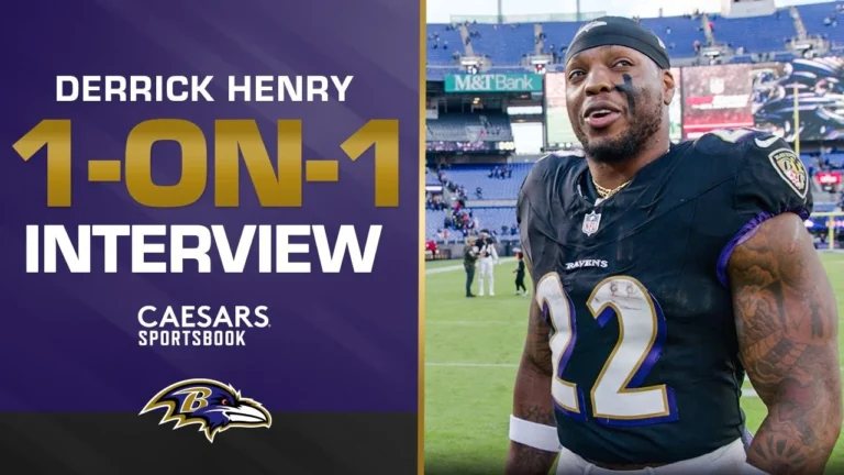 1-on-1: Derrick Henry Reacts to Win and Two-Touchdown Game Baltimore Ravens
