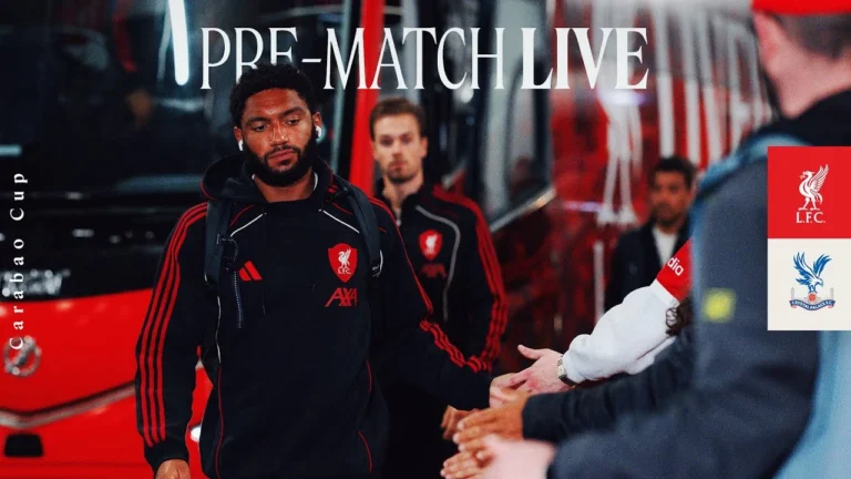 Pre-Match Live: Liverpool vs Crystal Palace Carabao Cup build-up