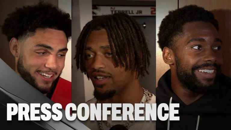 Drake London, A.J. Terrell & more speak after Falcons’ 24-14 win vs Bills Press Conference