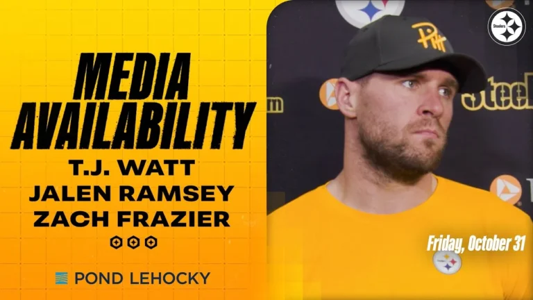 T.J. Watt, Jalen Ramsey, Zach Frazier Media Availability (Oct. 31) Pittsburgh Steelers